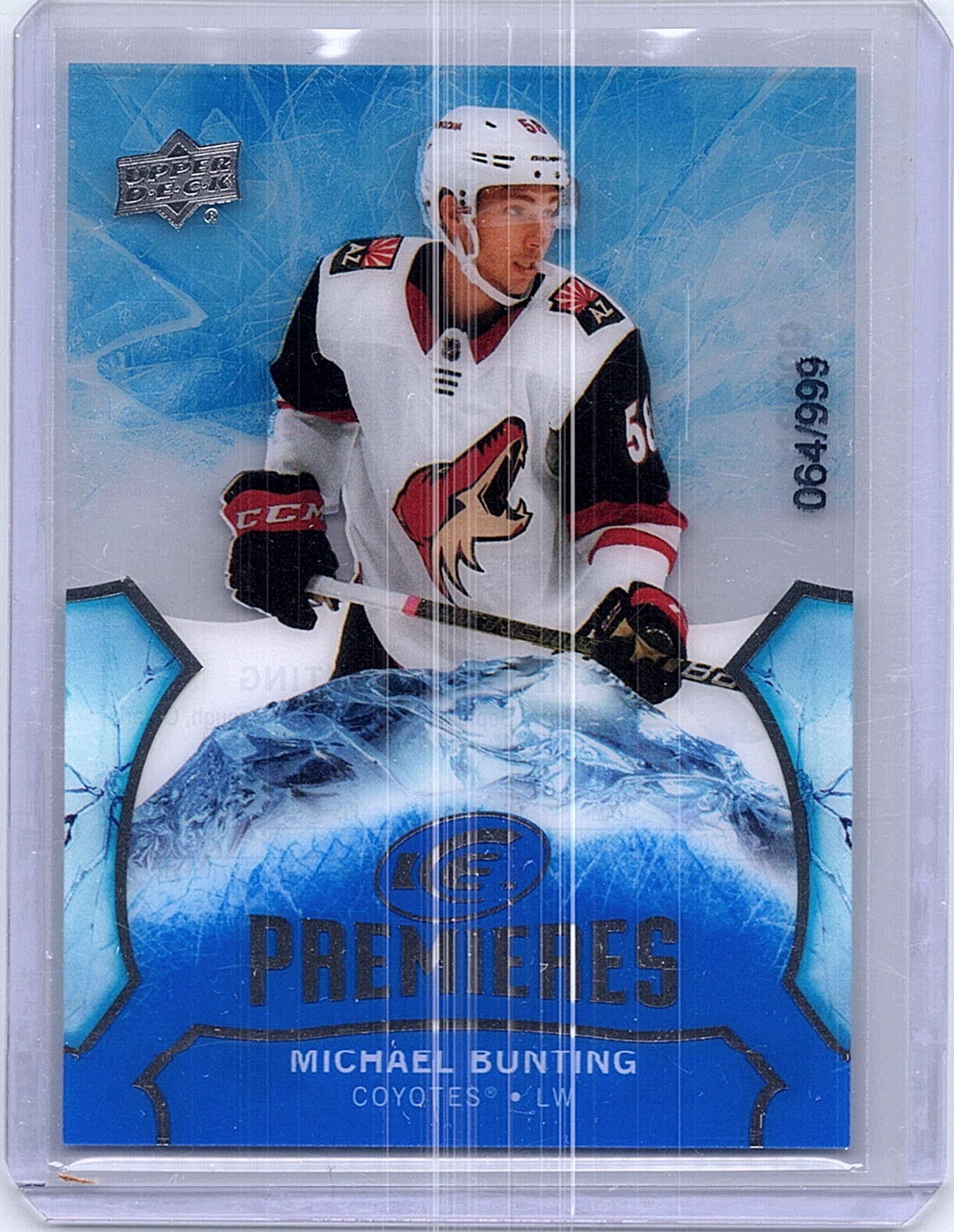 2021-22 Upper Deck Ice #133 Michael Bunting 2020-21 Upper Deck Ice #/999