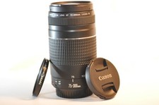 Canon EF 75-300mm f/4-5.6 III lens CLEAN for EOS 5 A2 630 Rebel T8 T7 90D 80D 5D