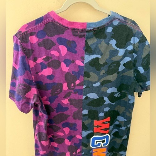 A Bathing Ape BAPE Tiburón Camiseta Azul Morado Niños XL - Imagen 2 de 7