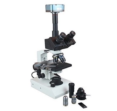 Radical Trinocular Microscope w Blood Semen Water Phase Contrast W 2Mp HD Cam
