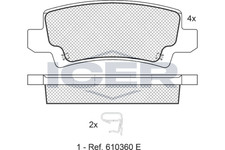 Bremsbelagsatz Hinten Lucas-Trw-System für Toyota Corolla E12 Kombi Limo 01-06