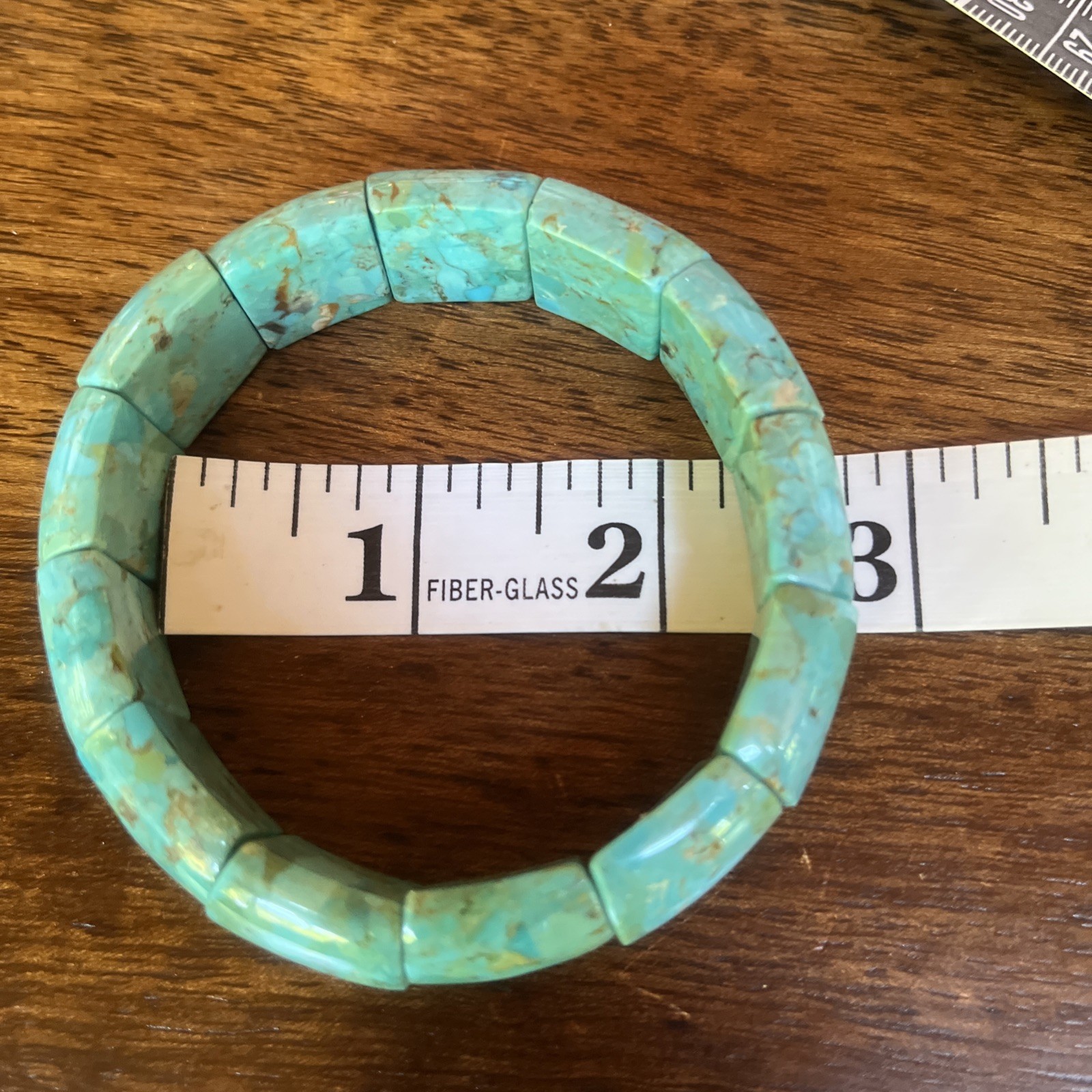 Torquoise Square Sally C Treasures Turquoise Square Stretchy Womens Bracelet | eBay