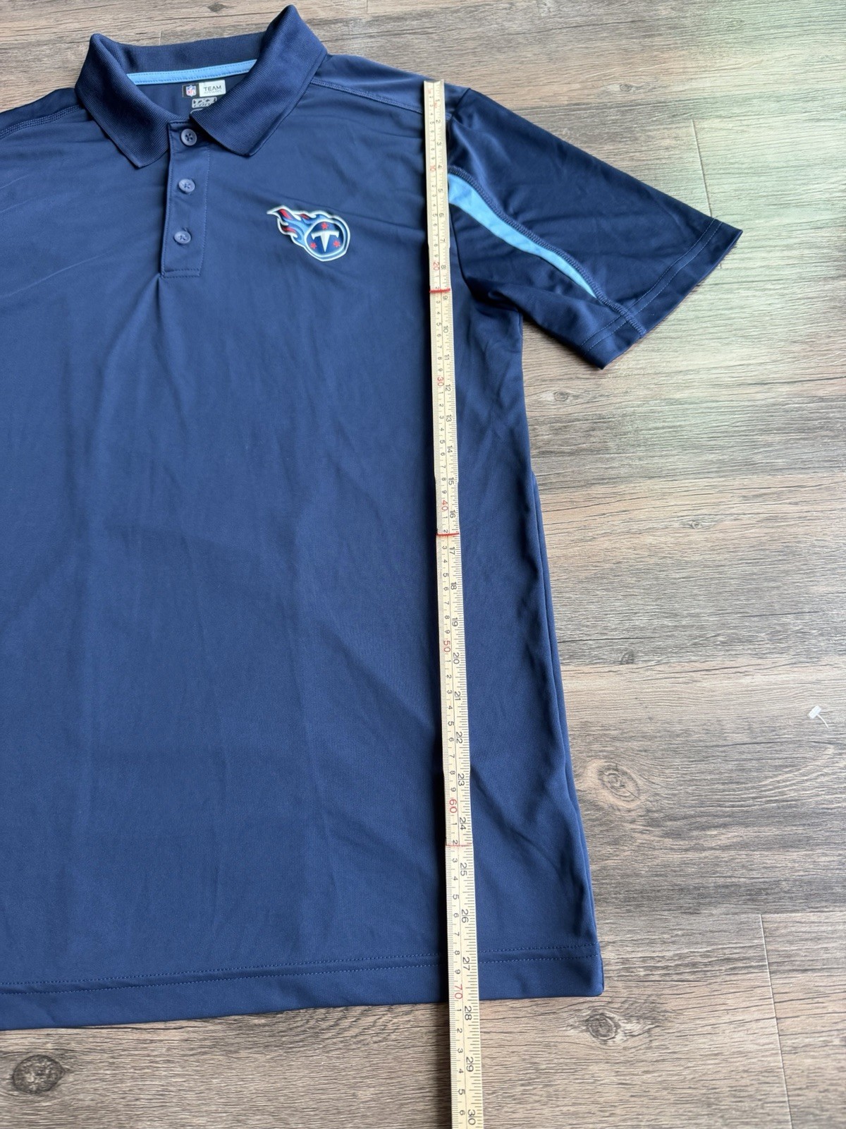 NFL Team Apparel Titans Polo Mens L Navy TX3 Cool Moisture Wicking Summer Golf thumbnail 4
