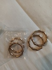 carabiner clip Gold small 4 Bamboo Shape 1 1/2 Inches