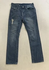 Vintage True Religion Ricky Blue Denim Jeans Men’s Size 33 Distressed