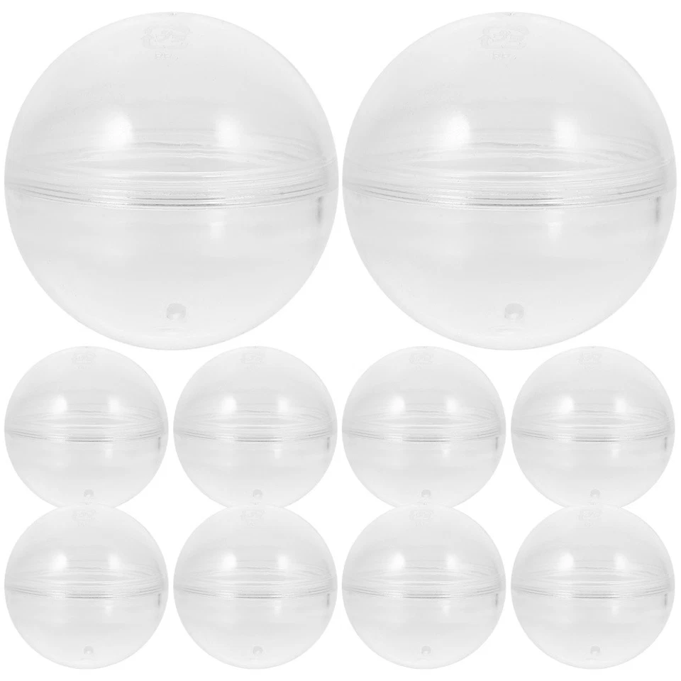 10 capsule rotonde vuote, capsule a sfera riutilizzabili, capsule di stoccaggio - Immagine 3 di 4