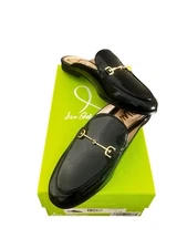 Sam Edelman Linnie Black Leather Slip-On Mule Flat Women's New with Box