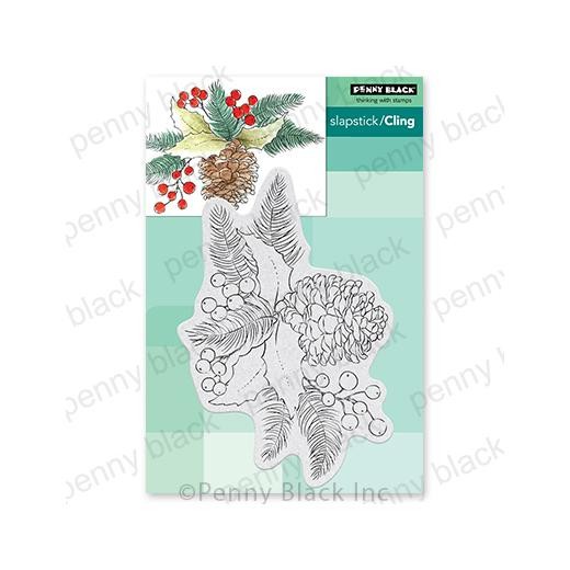 Penny Black Cling Rubber Stamps - Pinecone Poetry 40-865