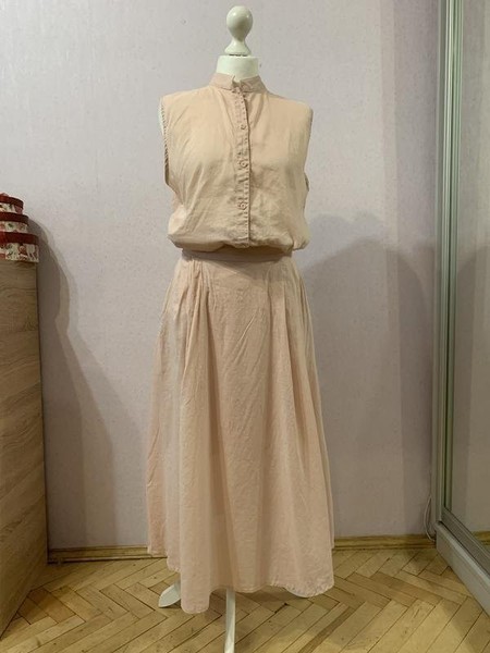 Women Carolina Herrera Dress Pink Cotton 36 / S /