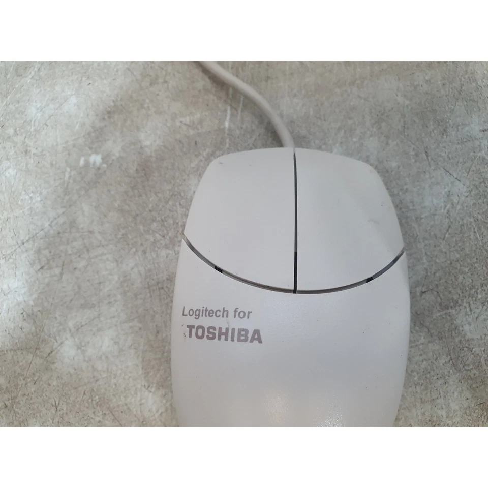 Toshiba M-S42 Mechanical Mouse White Wired PS/2 Ergonomic 2-Buttons for Desktop - image 2 of 4