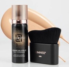 NWT Luminess AIRBRUSH SPRAY FULL COVERAGE FOUNDATION WITH BUFFING BRUSH - FAIR 0