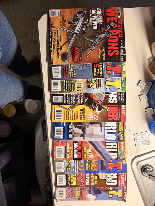 10 2000s Era Gun Magazines Lot of 10 Gun World S.W.A.T Tacitical Weapons