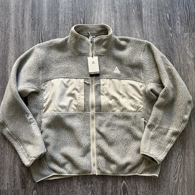 NEW Nike ACG Arctic Wolf Full-Zip Sherpa Jacket Khaki Men s 2XL FN0372-247 $180
