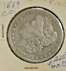 1889 CC US Morgan Silver Dollar $1 Fine Key Date (Cleaned)