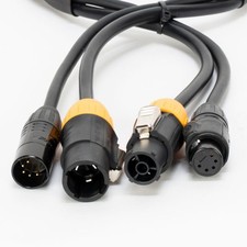 Accu-Cable AC5PTRUE25 IP65 Outdoor 25 Foot 5-Pin Power Link DMX Combo Cable ADJ