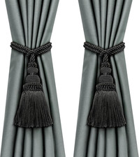 2 Pack Curtain Tie Backs Rope Tassels for Curtains Drape Tiebacks Handmade Outdo