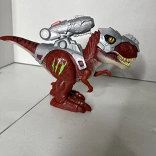 Zuru Robo Alive Dino War T-Rex Red Walks Roars Lights Up has Armor 