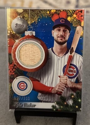 2025 Topps Holiday Kyle Tucker /299 Blue Game Used Bat Relic Card