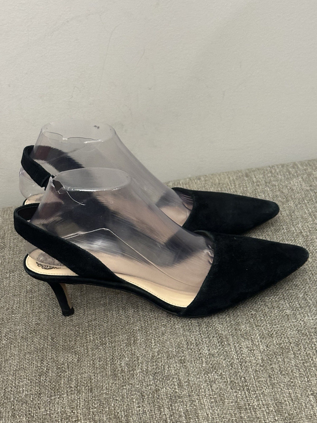 Vince Camuto Kolissa black suede slingback pumps Pointed Toe Size 9
