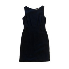 Banana Republic Factory Black Tweed Sleeveless Sheath Dress Lined Wool Blend 8