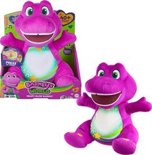Fisher-Price Barney  s World Toddler Toy Heart Glow Barney Plush with Music  Li