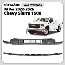 For 2022-2026 GMC Sierra 1500 Front Lower Bumper Fascia Valance Kit w/o Tow Hook