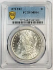 1878 P Morgan Silver Dollar PCGS MS-64 8TF