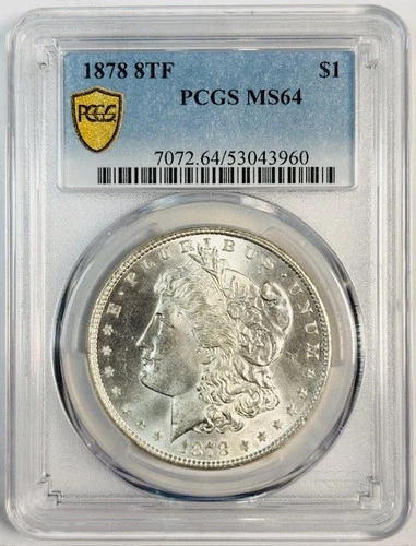 1878 P Morgan Silver Dollar PCGS MS-64 8TF