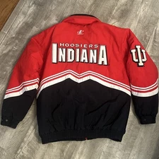 Vintage 90s Indiana Hoosiers Logo Athletic Spellout Puffer Jacket Men’s Medium