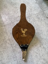 🔥 Soufflet de cheminée ancien en bois et cuir – déco rustique / vintage 🔥