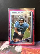 2025 Panini Donruss - Rated Rookie Chimere Dike #387 Optic Preview Pink Prizm 