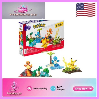 Engaging 130-Piece Pokémon Building Toy Set: Build with Pikachu, Squirtle & More