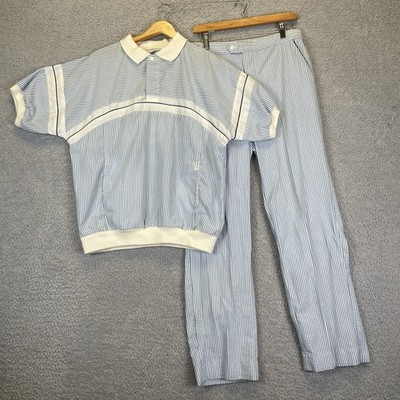 Vintage 1970's Christian Dior Monsieur Leisure Suit Men s M/L Polo Pant Set