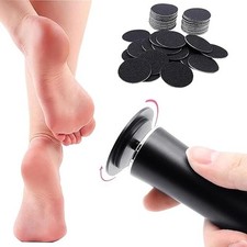 Electric Foot File Callus Remover Dermave Feet Adjustable Speed 60Pcs Sand Discs
