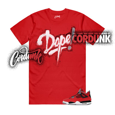 4 Toro Bravo Fire Red White Black Cement Grey 2026 T Shirt Match DOPE