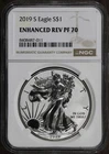 2019-S (PF70) Enhanced Reverse Proof American Silver Eagle $1 ASE NGC