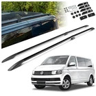 Split Roof Bars for Volkswagen VW Caravelle (T6) LONG 2015-2019 Black