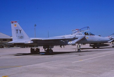 Original colour slide F-15C Eagle 74121/TY of 325 FW USAF