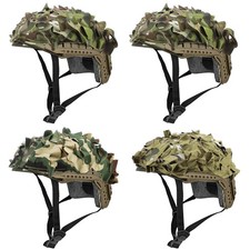 Motionchic 4 Pcs Helmet Cover Tactical Scrim Airsoft Leaf Medium, camo