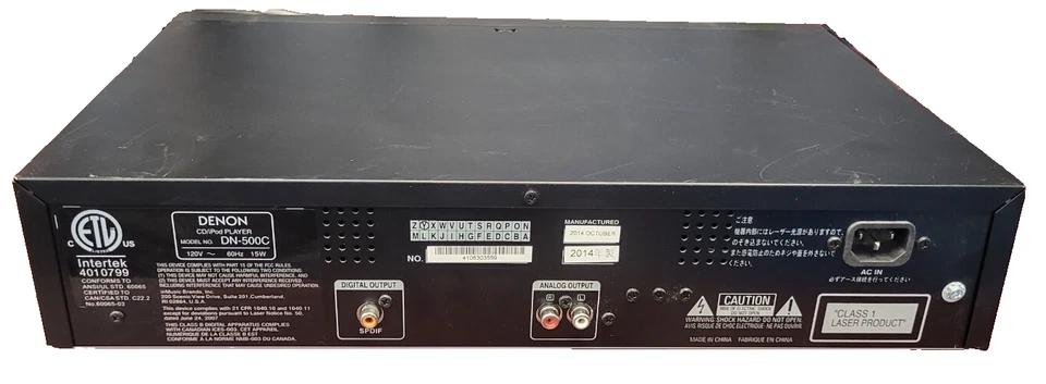 Denon DN-500C CD Powers On Untested Further As-Is #73 - Image 2 of 4