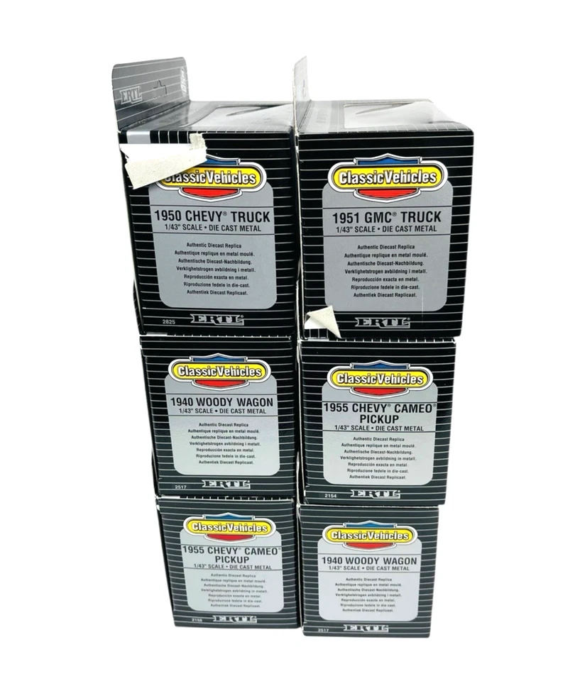 Qty 6 Ertl Panel Delivery Trucks Cameo Woody Die Cast~ NRFB 1:43 O Scale - Image 2 of 4