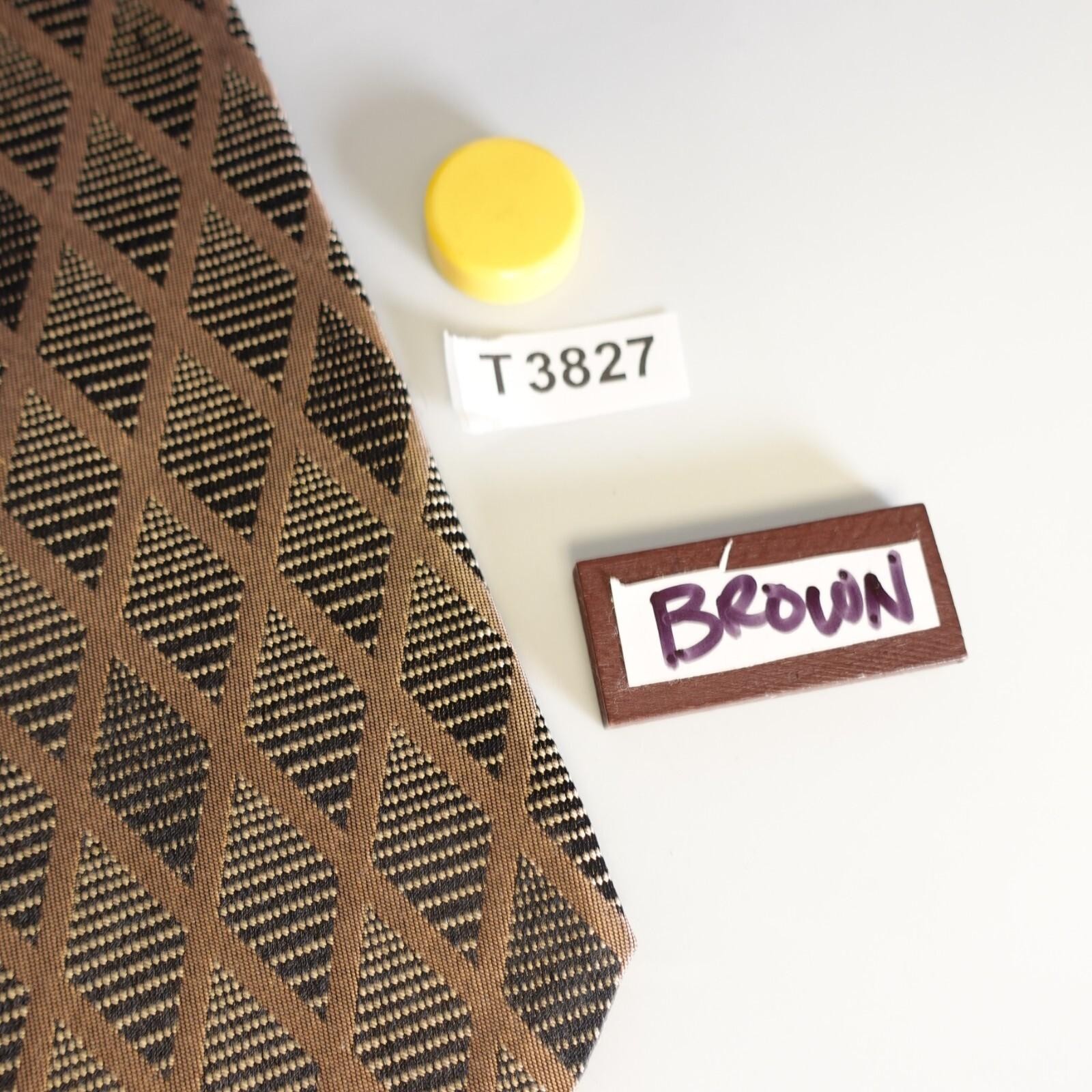 Bugatti Neck Tie Men Brown Solid Silk Designer Ar… - image 9