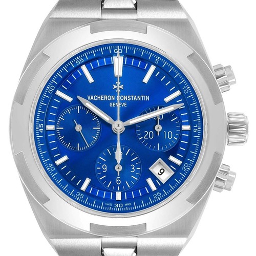 Vacheron Constantin Overseas Chronograph Blue Dial Steel Mens Watch 5520V Unworn