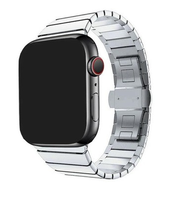 WITHit Stainless Steel Link Band for Apple Watch 38mm 40mm Silver New