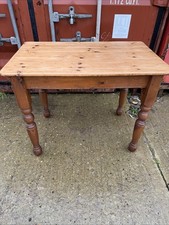 Vintage Small Solid Pine Table  Farmhouse Dining Table Kitchen Table 92 x 57 cm