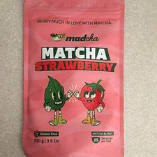 Madcha Erdbeere Matcha Pulver Mischung 100g Glutenfrei Vegan Milchfrei 25 Portionen
