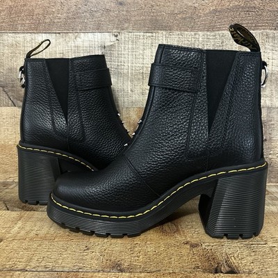 Dr. Doc Martens Spence HDW Boots Women's 9 Black Milled Nappa