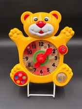 Vintage 1989 Redbox Learning Clock Bear Time Toy Interactive