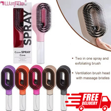 2 in 1 Hair Mist Brush Boar Bristle Nylon Detangling Wet Dry Hair Brush