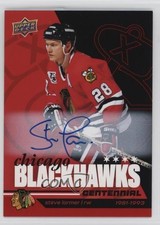 2025 Upper Deck Chicago Blackhawks Centennial Red Hot Steve Larmer #10 Auto 0s5r